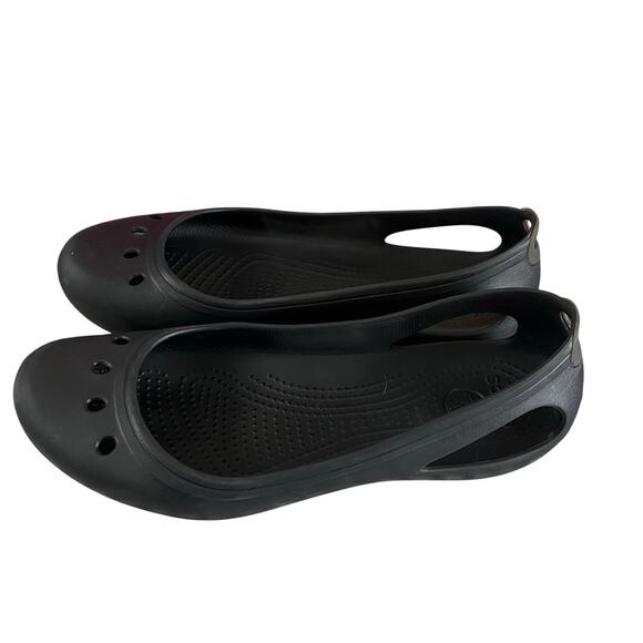 Crocs Women's Kadee Black Ballet Flats Size 10 - Picture 5 of 6